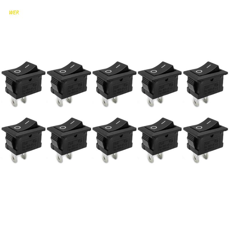 Set 10 Công Tắc 2 Chấu SPST Cho Thuyền/Xe Hơi