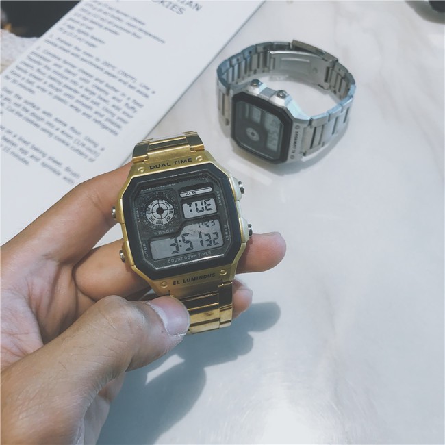 [Mã FAMAYFA2 giảm 10K đơn 50K] Đồng hồ nam điện tử dây thép chống nước DH119 Miucho | BigBuy360 - bigbuy360.vn