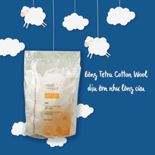 Bông tẩy trang Pháp Tetra Medical Carrés de Coton 600 miếng