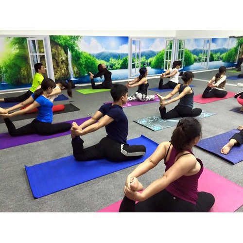 Thảm Tập Yoga Chống Trượt 2 Lớp Dày 6mm Chất Liệu Cao Su Non TPE Cao Cấp Tấm Thảm Tập Gym Thể Dục Tại Nhà Yoga