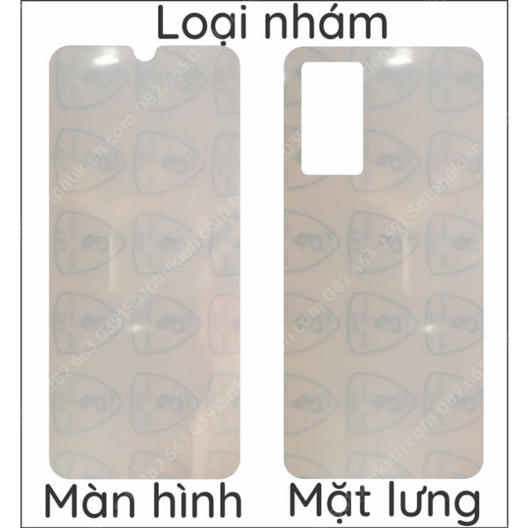 Dán PPF Vivo V23e loại trong, nhám, da cá sấu màn hình, mặt lưng, full body lưng viền