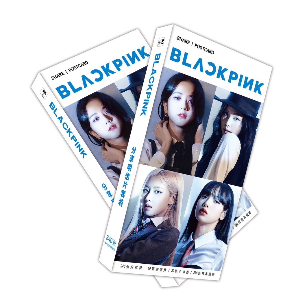 Postcard BLACKPINK Lisa Jennie Jisoo Rose kpop idol thần tượng mẫu mới hộp ảnh có ảnh dán sticker lomo bưu thiếp