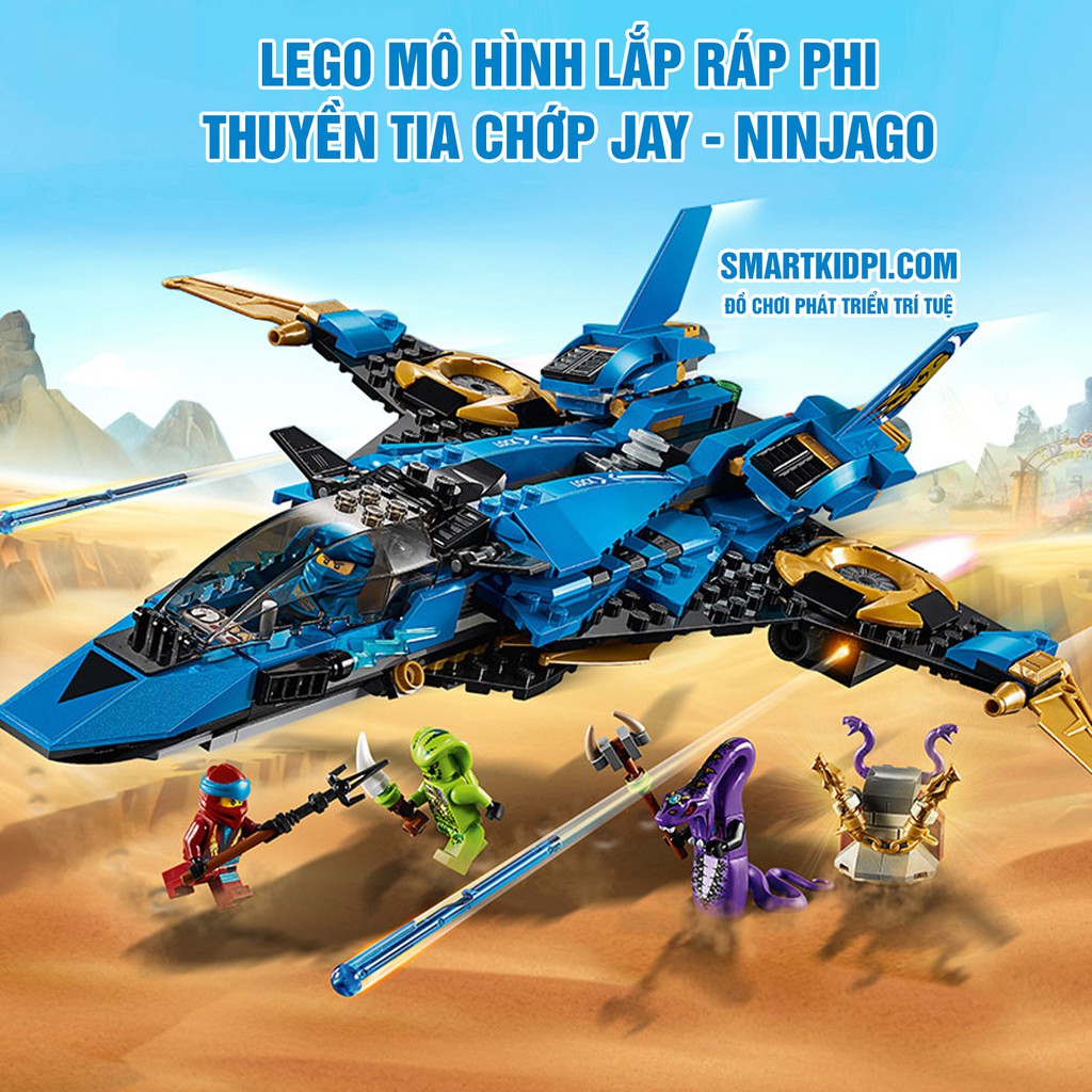 Mô hình lắp ráp Phi Thuyền Tia Chớp Jay - NinjaGo Jay Storm Fighter | BELA 11162 - Lego Ideas 70668