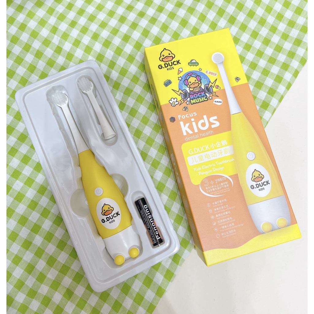 Bàn Chải Đánh Răng Điện Cao Cấp Vịt Vàng Cho Bé