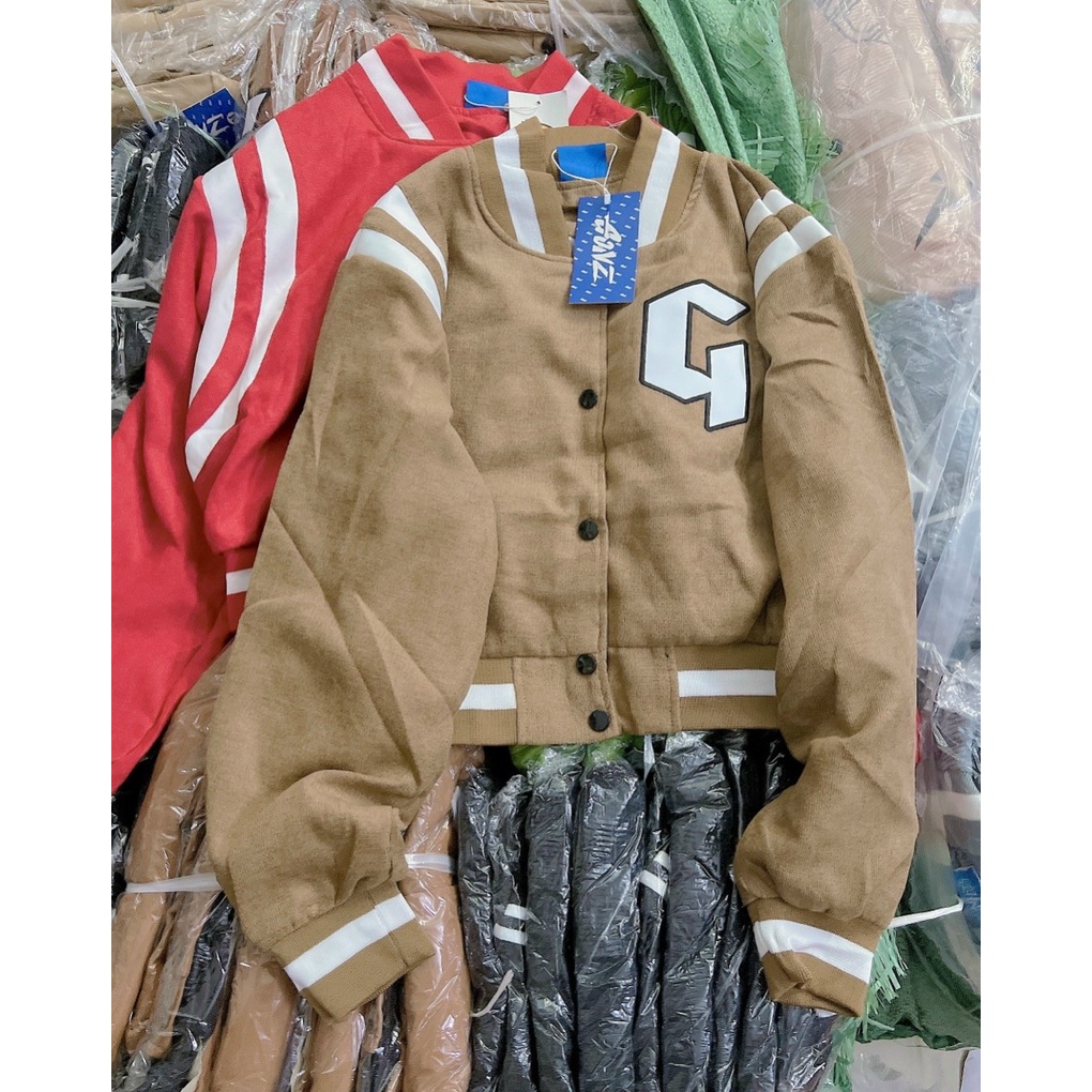 ÁO KHOÁC BOMBER CROPTOP NỮ NHUNG TĂM CỰC XỊN CỰC XINH HOT - ĐĂNG QUANG FASHION