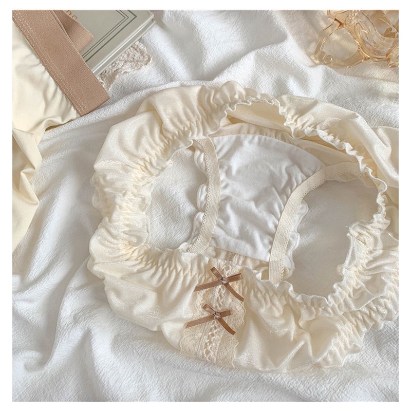 Sweet Bow Women Underwear Lace Panties Breathable Couple Underwear Set