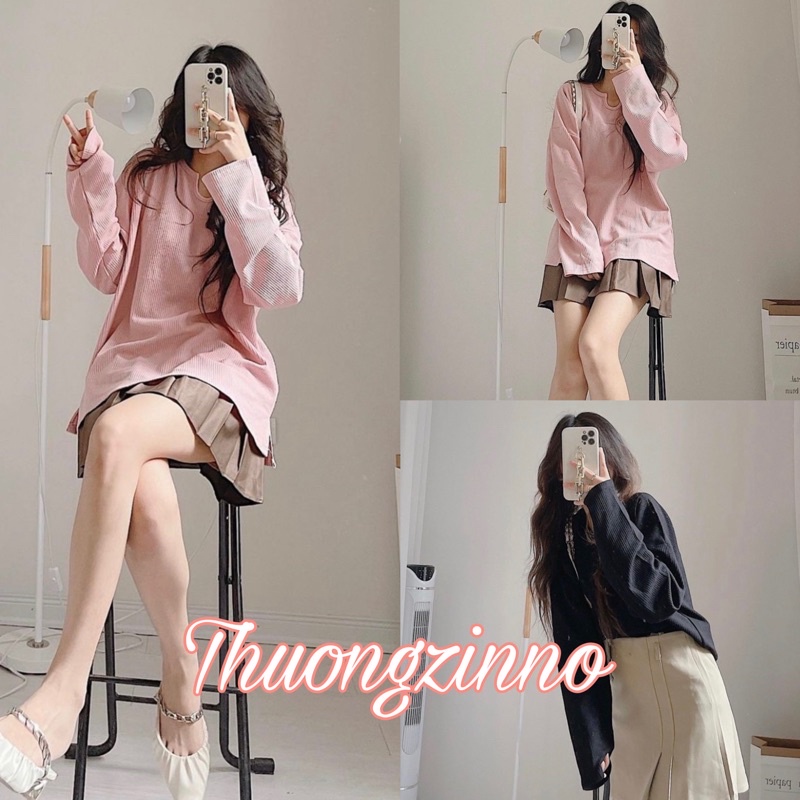 [Ảnn thật/Video] ÁO DÀI TAY LANLY CHẤT THUN GÂN MỀM ĐẸP ÁO LEN TĂM DÀI TAY ULZZANG