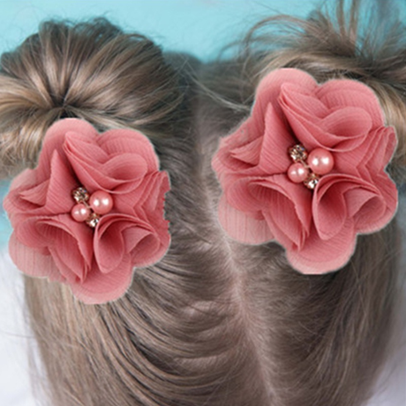Kẹp Tóc Hình Hoa Đính Ngọc Trai Nhân Tạo Thời Trang Cho Bé Gái
