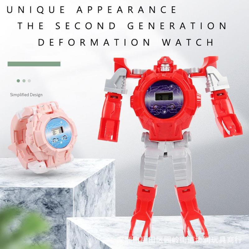 Đồng Hồ Điện Tử Hình Robot Biến Hình Jp1 Cho Bé