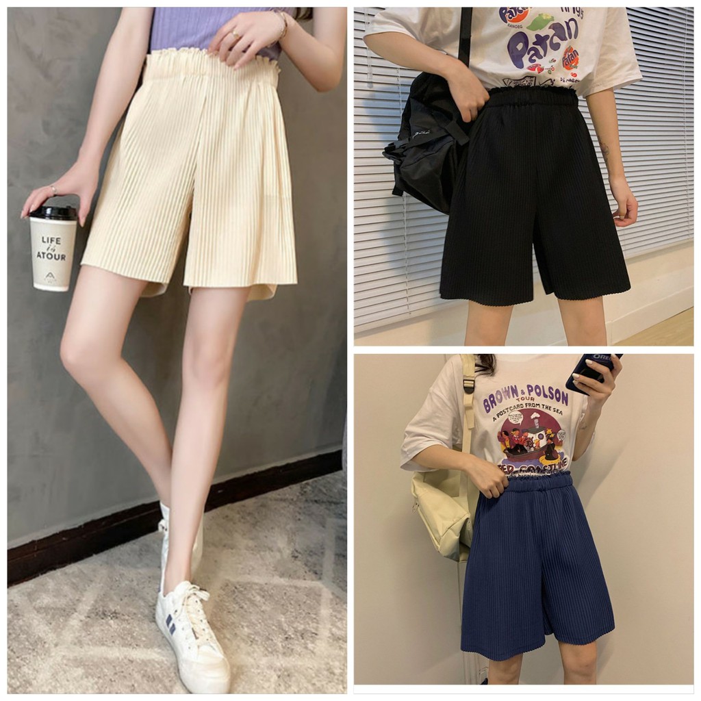 Quần Short Nữ Xếp Ly Phong Cách Hàn Quốc - Quần Đùi Nữ Dập Ly Vải Siêu Mát QN06