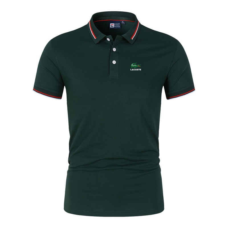 Áo thun polo Lacoste ngắn tay thời trang thanh lịch cho nam