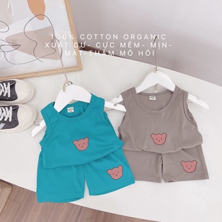 BỘ BA LỖ GẤU CHO BÉ COTTON SIÊU MÁT