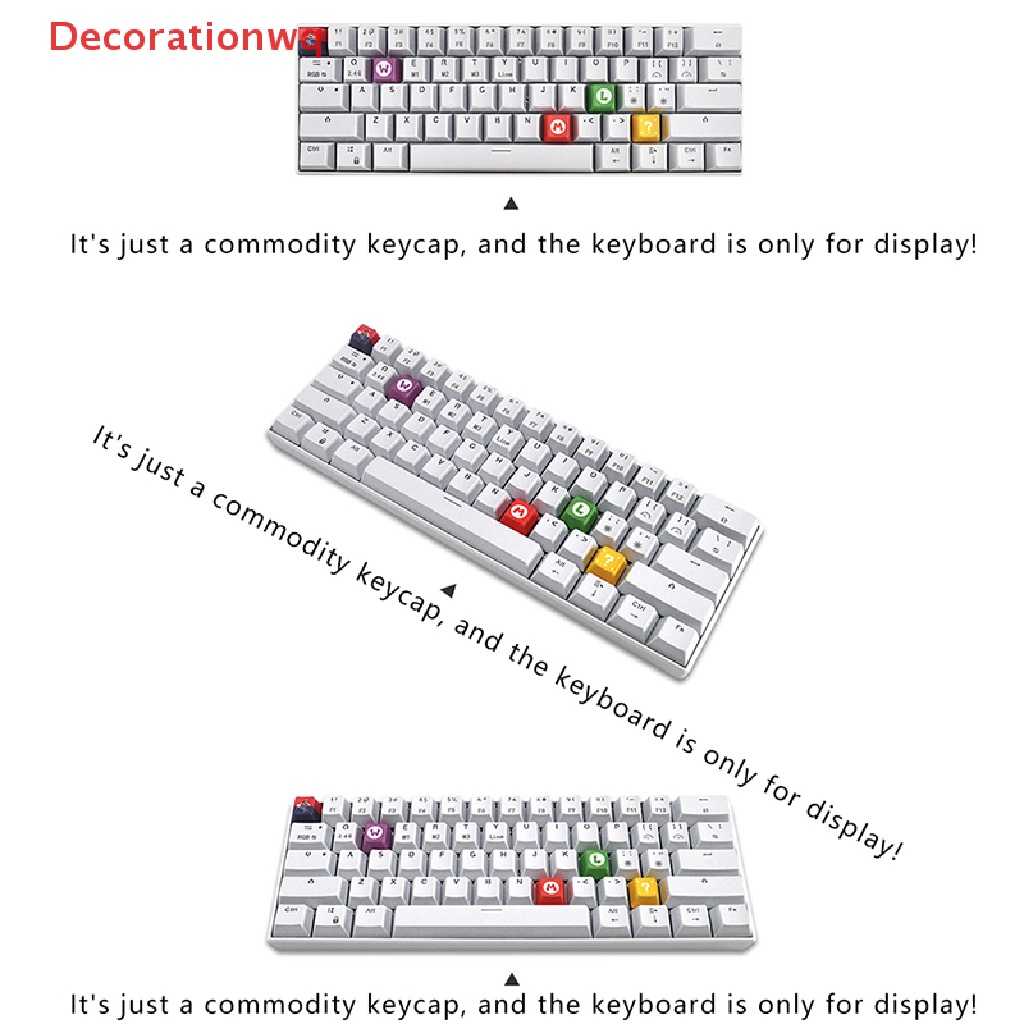 Bộ 5 Nút Bàn Phím Cơ Chơi Game In Hình Super Mario Nhiều Màu Mới