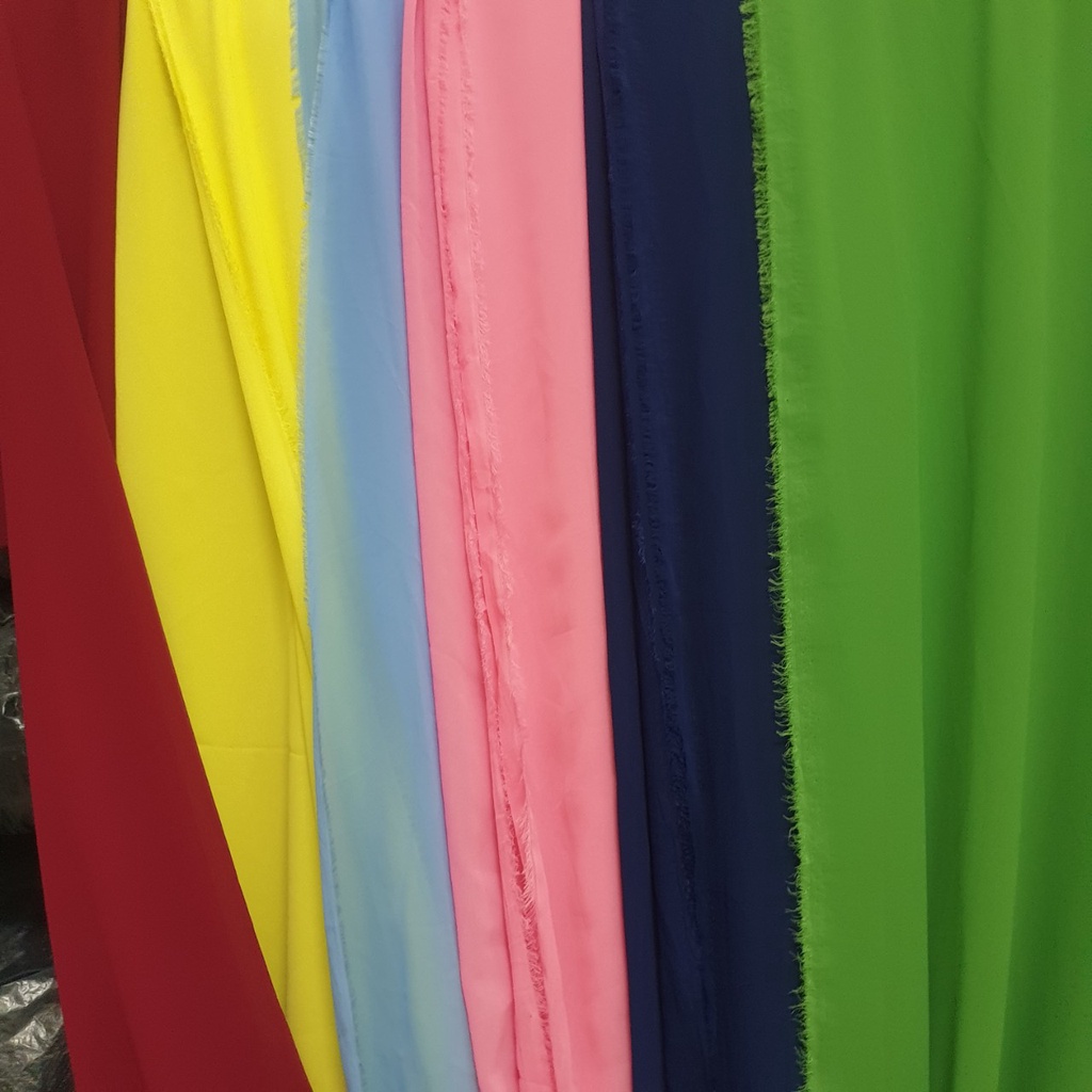 1 Mét Voan Chiffon Màu Trơn Các Loại Khổ 1m5, Chất Monrg, Mềm Rũ, Dùng Làm Lót, May Đầm, Quần, Áo.
