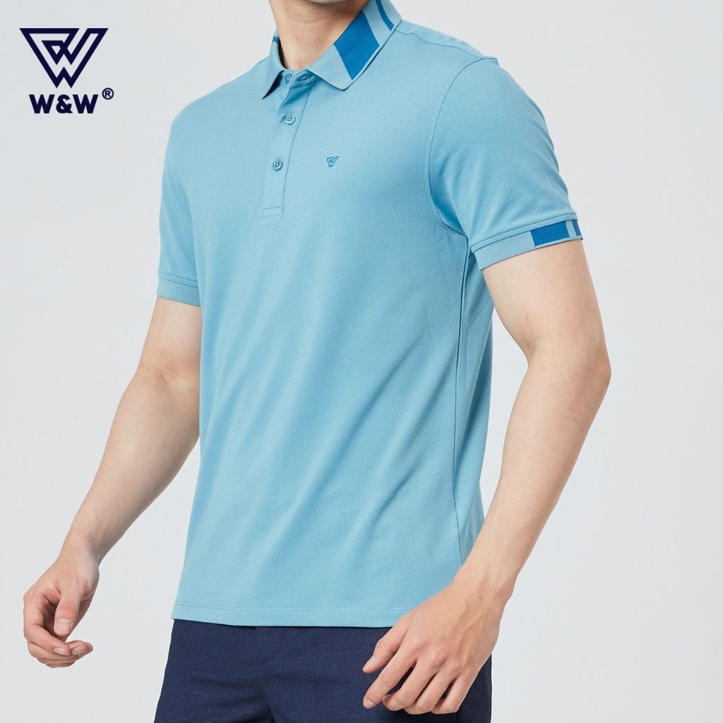 Áo Polo Nam Tay Ngắn W&amp;W Dáng Regular Fit Thoải Mái Phù Hợp Nhiều Vóc Dáng, Chất Vải Mềm Nhẹ Siêu Thoáng Mát WPO88R