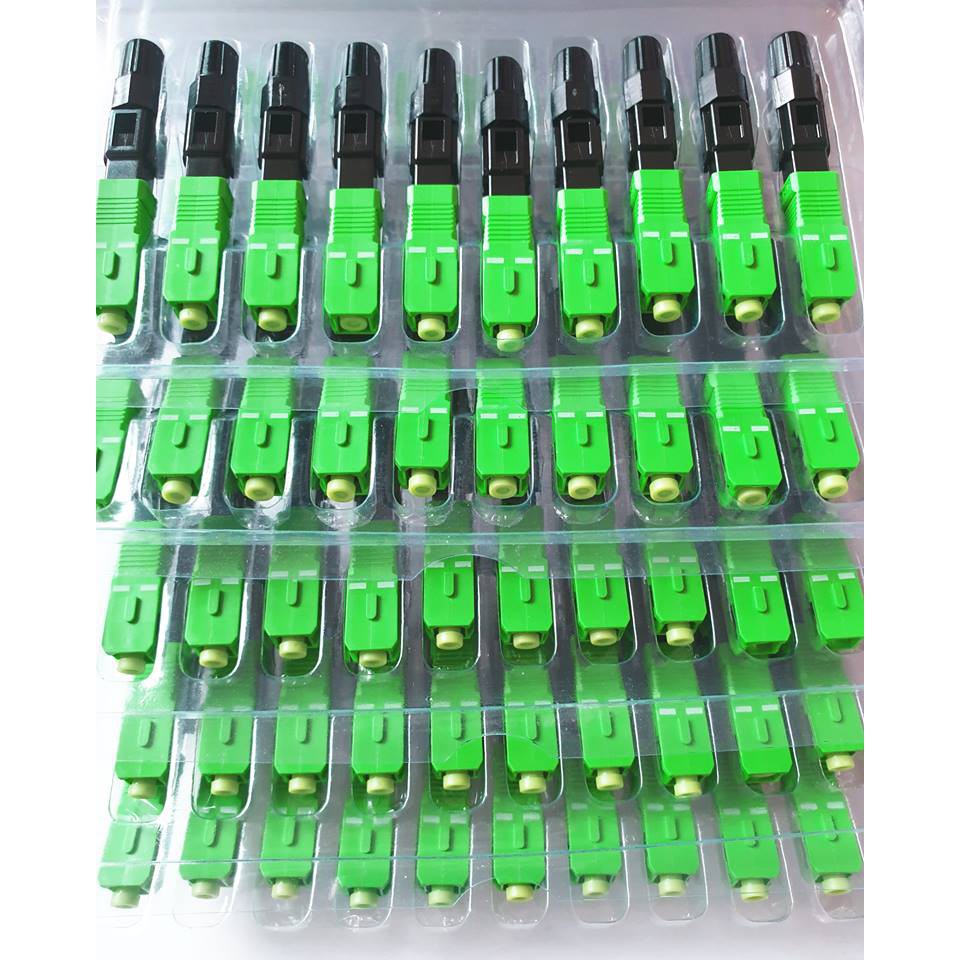 Combo 100 Đầu Fast Sc/Apc Connector Thi Công Cáp Quang Nhanh Không Cần Máy Hàn