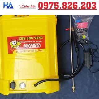 Bình Xịt Điện, Bình Phun Thuốc Phòng Dịch Con Ong Vàng 16D -  Hàng Sẵn