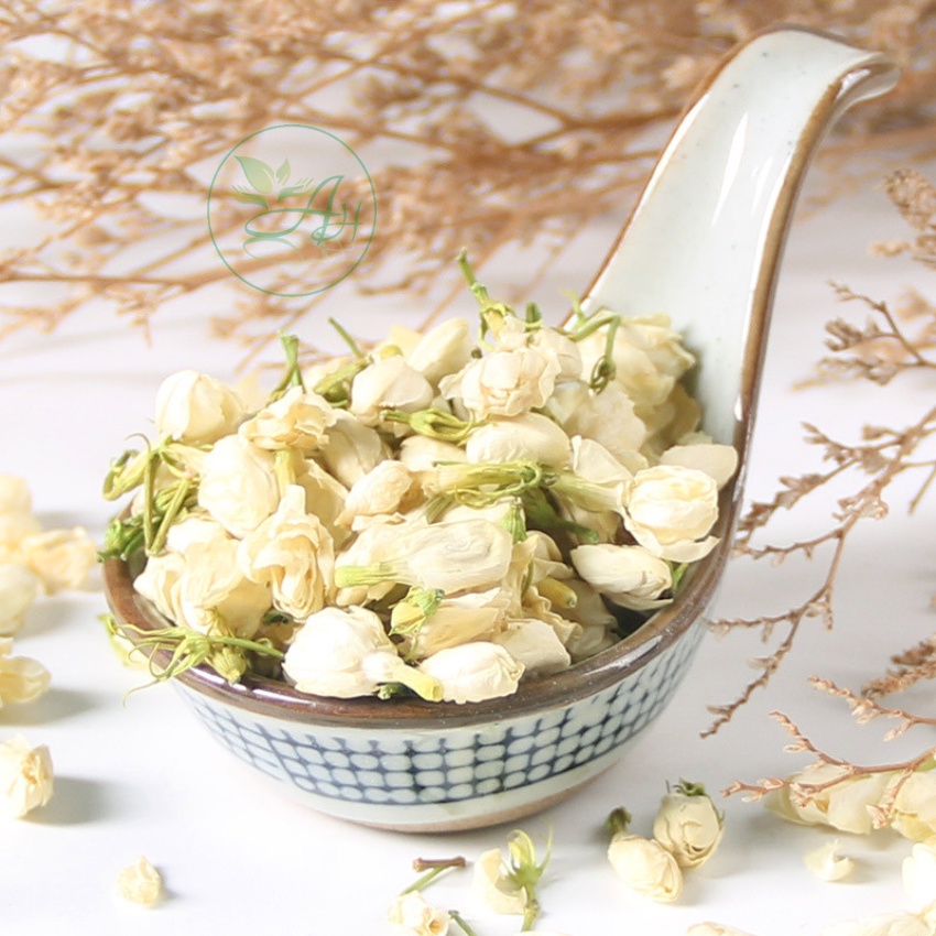 Trà Nụ Nhài (Hoa Lài) 100gr Sấy Khô Nguyên Bông Trắng Đẹp Thượng Hạng
