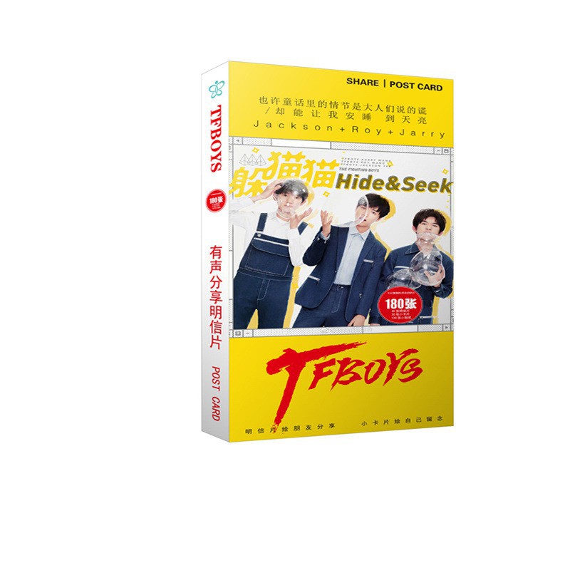 (4 mẫu) Postcard tfboys vương tuấn khải thiên tỷ postcard vương nguyên postcard bts postcard địch nhiệt lệ ba