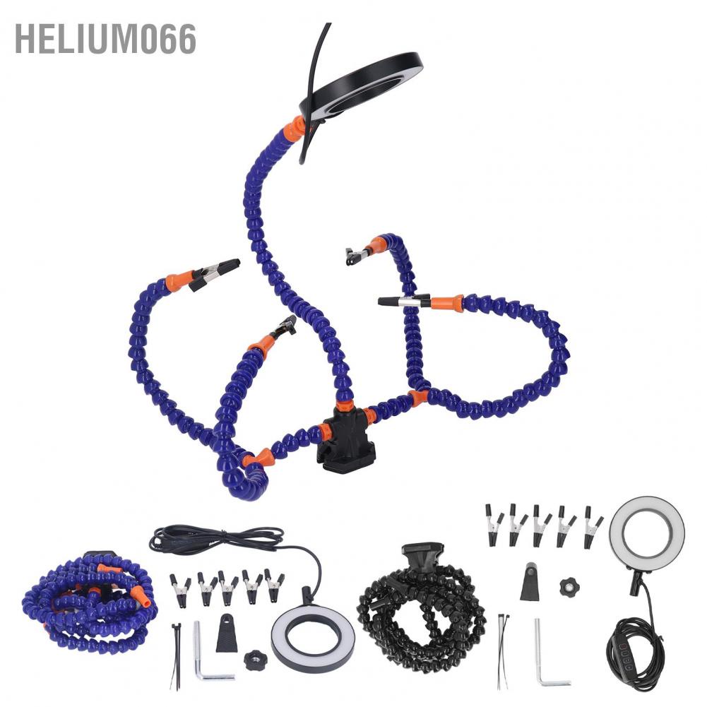 Helium066 Giúp tay hàn 5 hàm Kính lúp 3X USB ABS Cánh linh hoạt Trạm nhẹ