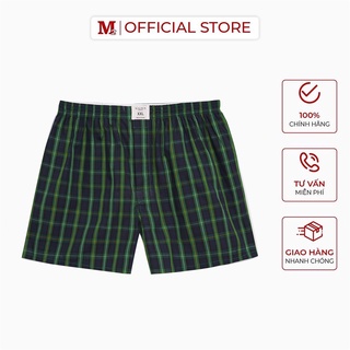 Quần đùi nam kẻ mặc nhà cotton Walrus M0200187 Thời trang M2