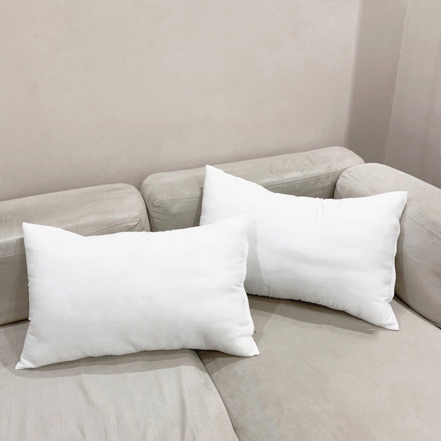 Ruột gối đầu bông gòn cao cấp có khóa kéo, lõi bông gòn kháng khuẩn đàn hồi cao- 42cm x 62cm