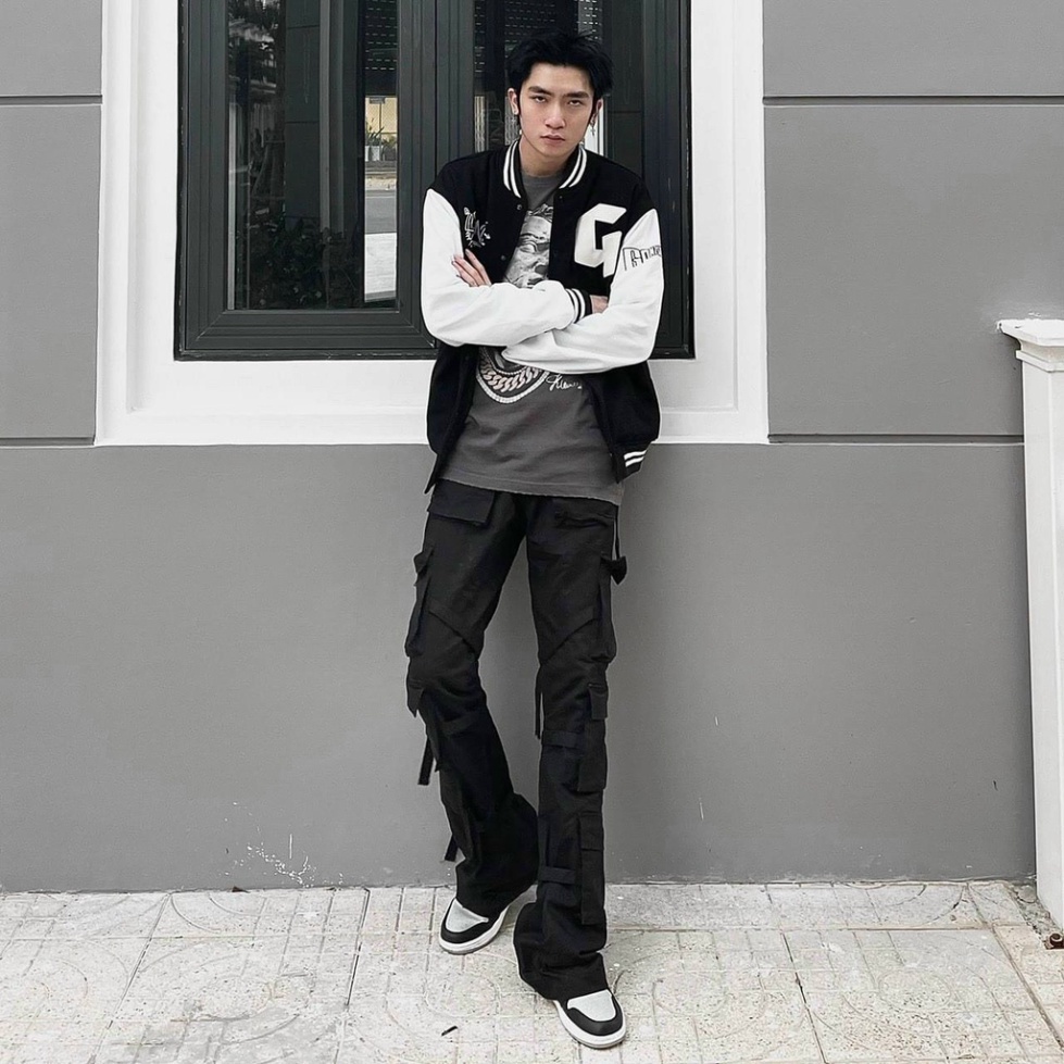 Áo khoác dù bomber nam nữ form rộng cao cấp, áo khoác nhung tăm họa tiết chữ G tweed đẹp phối nỉ gió màu đen K016 | BigBuy360 - bigbuy360.vn