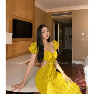 Đầm maxi xốp mocking cao cấp y hình ( kèm mút )