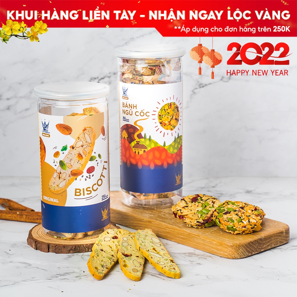[Combo Biscotti Original + Bánh Ngũ Cốc] Biscotti Original VUA YẾN MẠCH 250g + Bánh ngũ cốc 350g