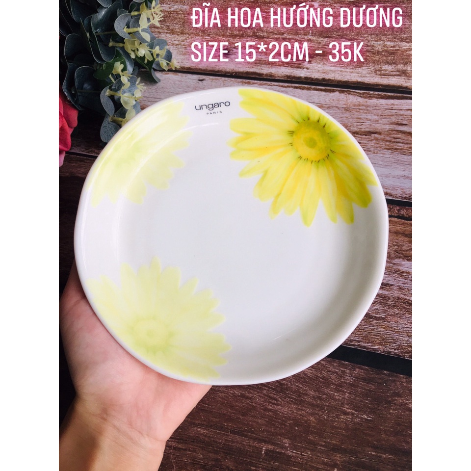 GỐM NHẬT - ĐĨA CARO, ĐĨA VẼ TAY XINH XẮN