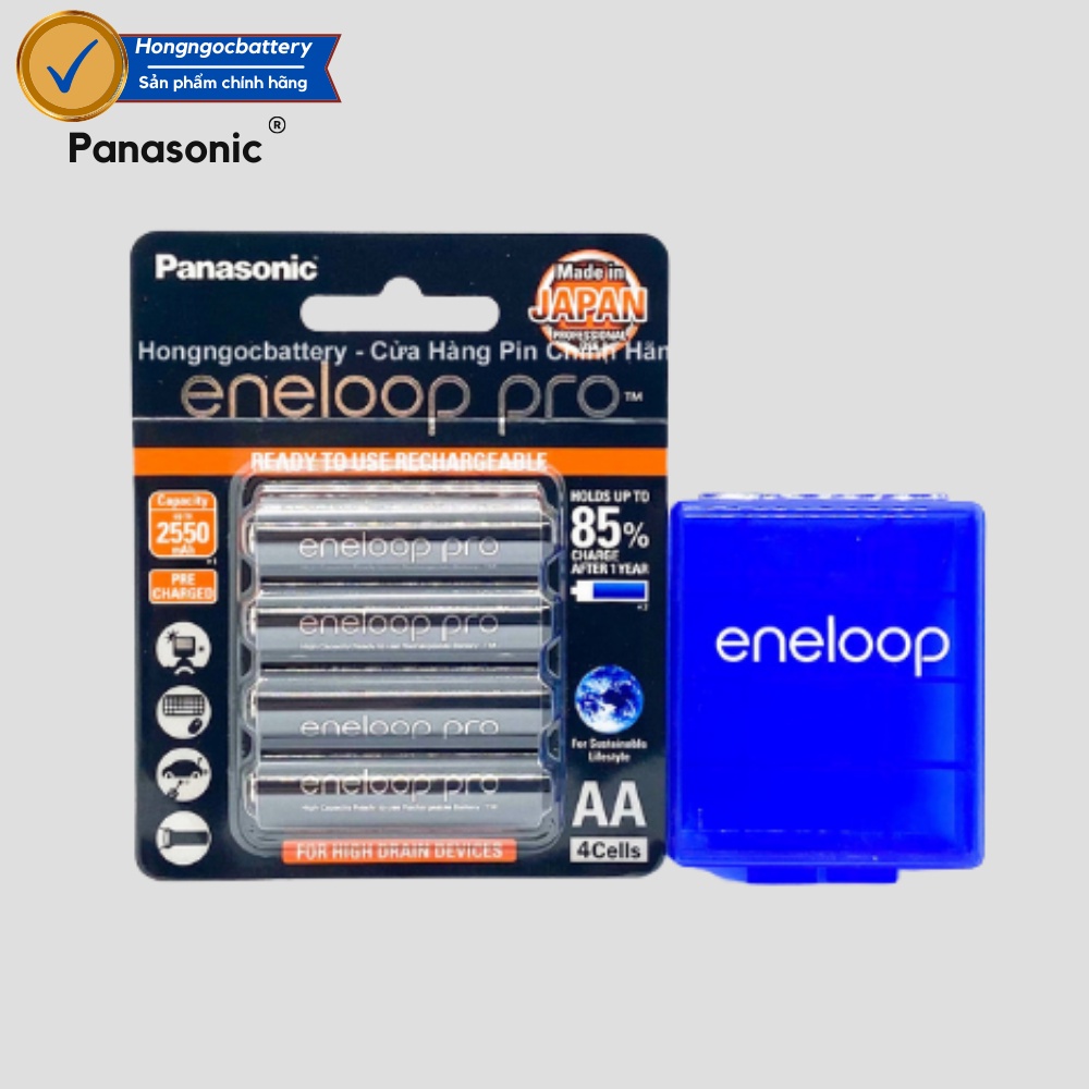 Pin sạc AA Panasonic Eneloop pro 2550 mah BK3HCCE - Hàng chính hãng