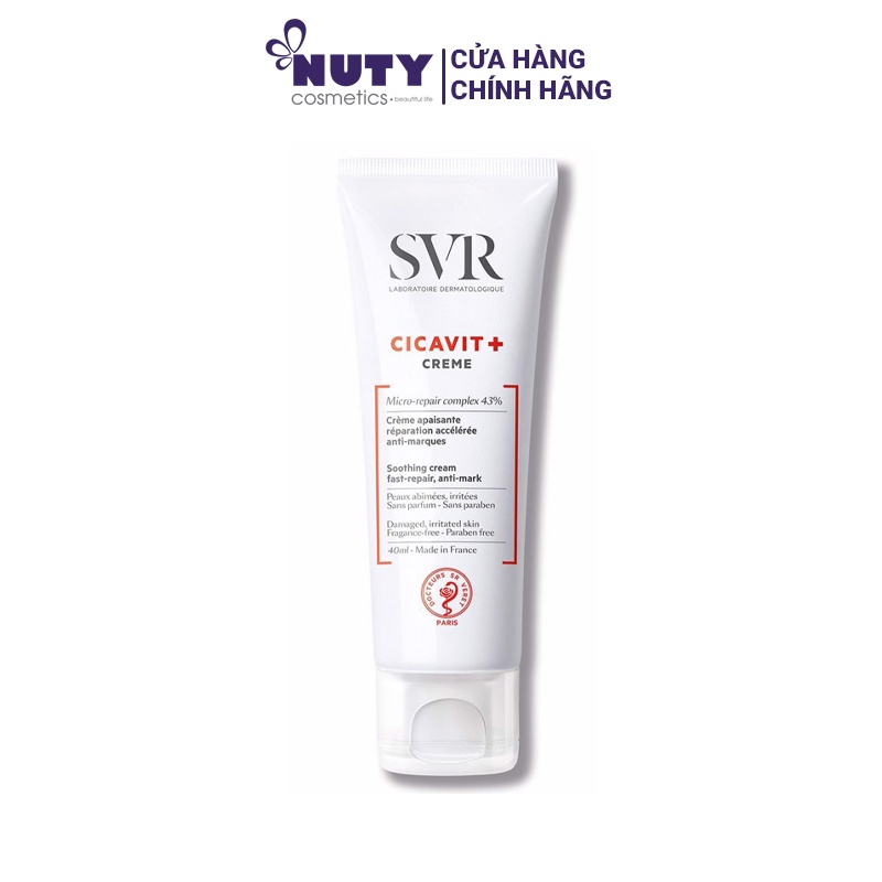 Kem Dưỡng Làm Dịu Da Dành Cho Da Nứt Nẻ, Mẫn Đỏ SVR Cicavit+ Cream (40ml)