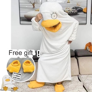 Bộ đồ ngủ liền thân + đôi giày + áo choàng hình chú vịt gintama elizabeth vui nhộn