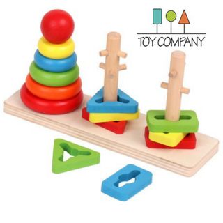 Thả hình khối 3 cọc tư duy