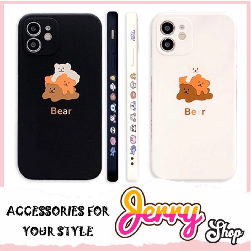 Ốp iphone Ba Con Gấu  in viền 5/5s/6/6plus/6s/6splus/7/7plus/8/8plus/x/xs/11/promax/plus - Jerry Shop