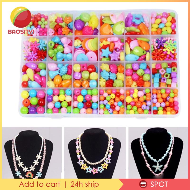 Bộ 450 Hạt Xâu Chuỗi Làm Trang Sức Cho Bé