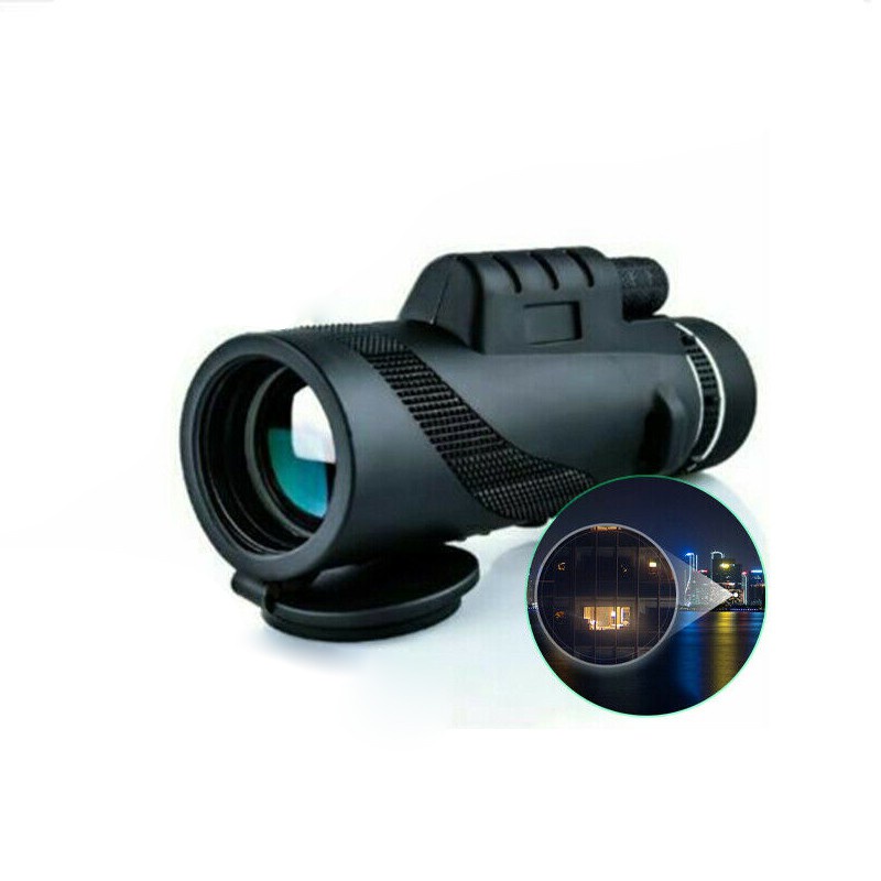 TRUING 80X100 HD Zoom Tripod Monocular Telescope Day/Night Vision Camping Phone Clip TRUING