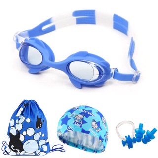 Combo kính bơi, mũ bơi, túi bơi đi biển cho bé - Được chọn màu (có clip thật)