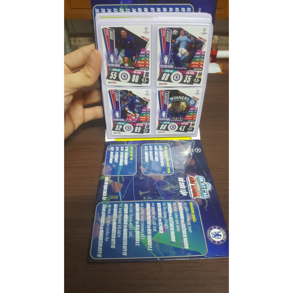 - Album thẻ Nhà Vô Địch Châu Âu Chelsea FC 2021