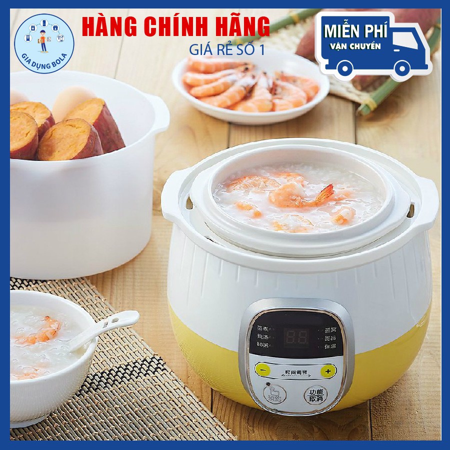 [Bản Quốc Tế] Nồi Nấu Chậm BEAR Các Dung Tích 0.8L (Kèm Lồng Hấp) - Bảo Hành Chính Hãng 12 Tháng