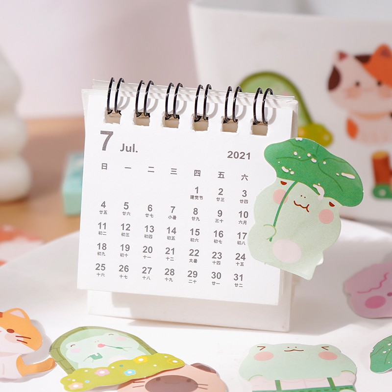 Hộp 45 hình dán sticker con vật đáng yêu để trang trí sổ lưu niệm Box Sticker ST74