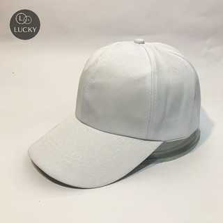 Nón lưỡi trai trơn màu trắng Lucky