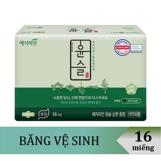 Dòng Băng Vệ Sinh Thảo Dược Yejimin Plus Cotton Mild 2 size 15cm/23cm/25cm (Gói 16 - 20 miếng)