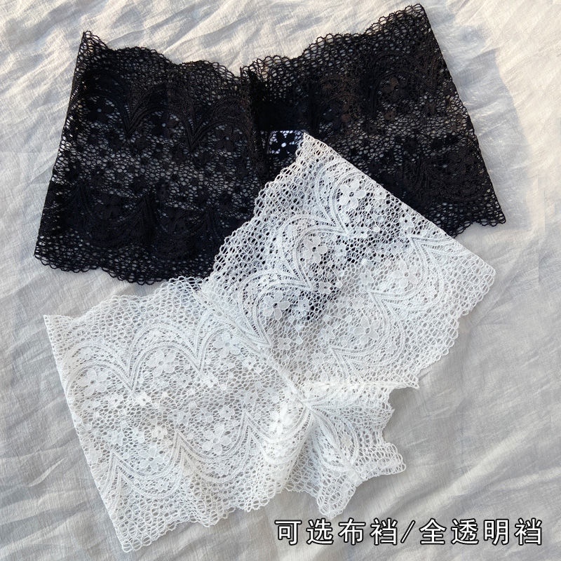 Quần Lót Lưng Cao Trong Suốt Không Đường May Phối Ren Quyến Rũ Dành Cho Nữ