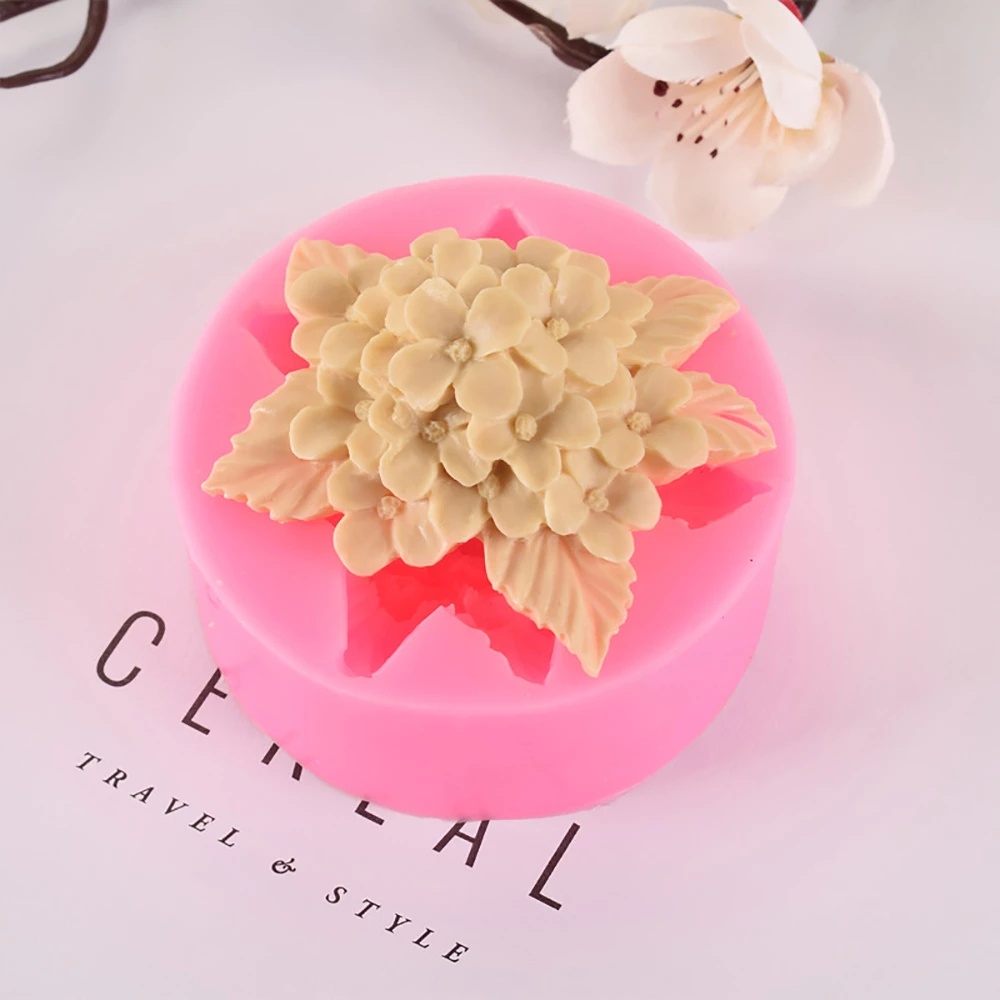 Khuôn Silicone Tạo Hình Hoa Cẩm Tú Cầu Trang Trí Bánh DIY