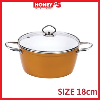 Nồi chống dính ceramic đáy từ Honey's -size 18cm -HO-AP2C181, an toàn sức khỏe, không bong tróc,bền,đẹp
