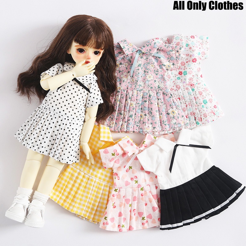 Đầm hoa xinh xắn cho búp bê BJD30cm tỉ lệ 1:6