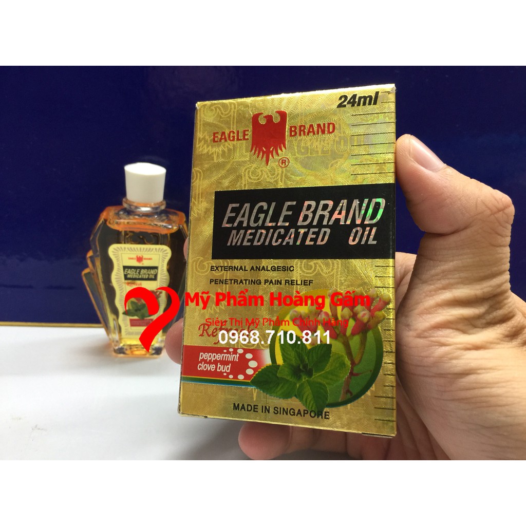 Dầu gió vàng con ó Eagle Brand Medicated Oil Refresh 24ml chính hãng