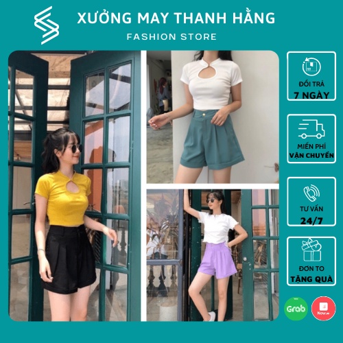 Quần short nữ ống rộng, Quần đùi sooc đùi mẫu mới hè chất đẹp dễ phối đồ | BigBuy360 - bigbuy360.vn