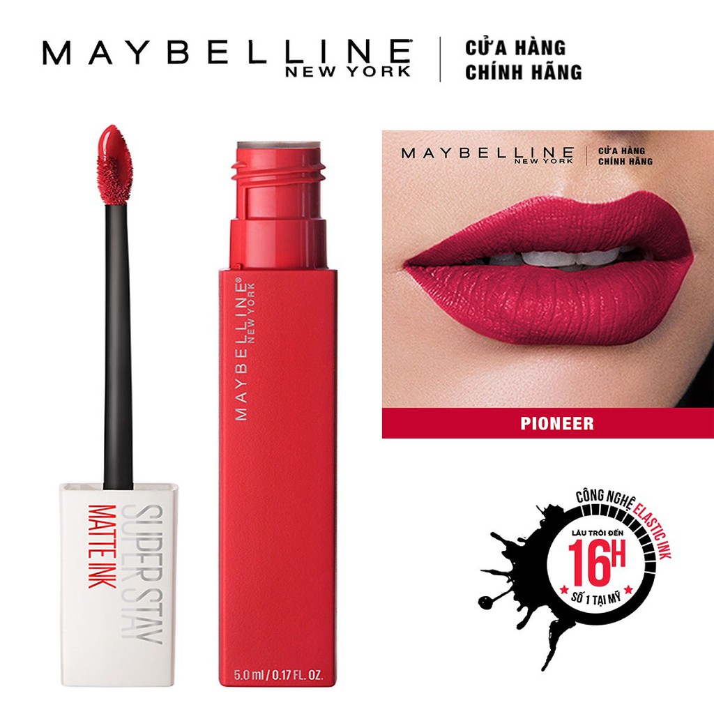 Son Kem Lì 16h Lâu Trôi Maybelline New York Super Stay Matte Ink Lipstick 5ml - Mỹ Chính Hãng